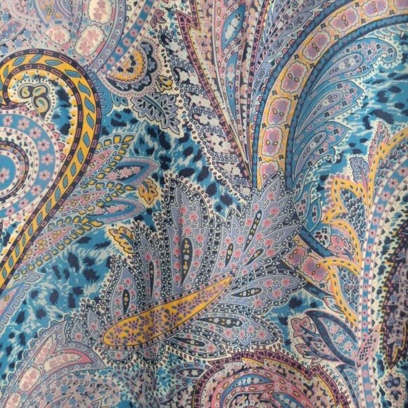 Sam Edelman Asymmetrical Paisley Ruffle Midi Dress 8 New - Picture 3 of 14